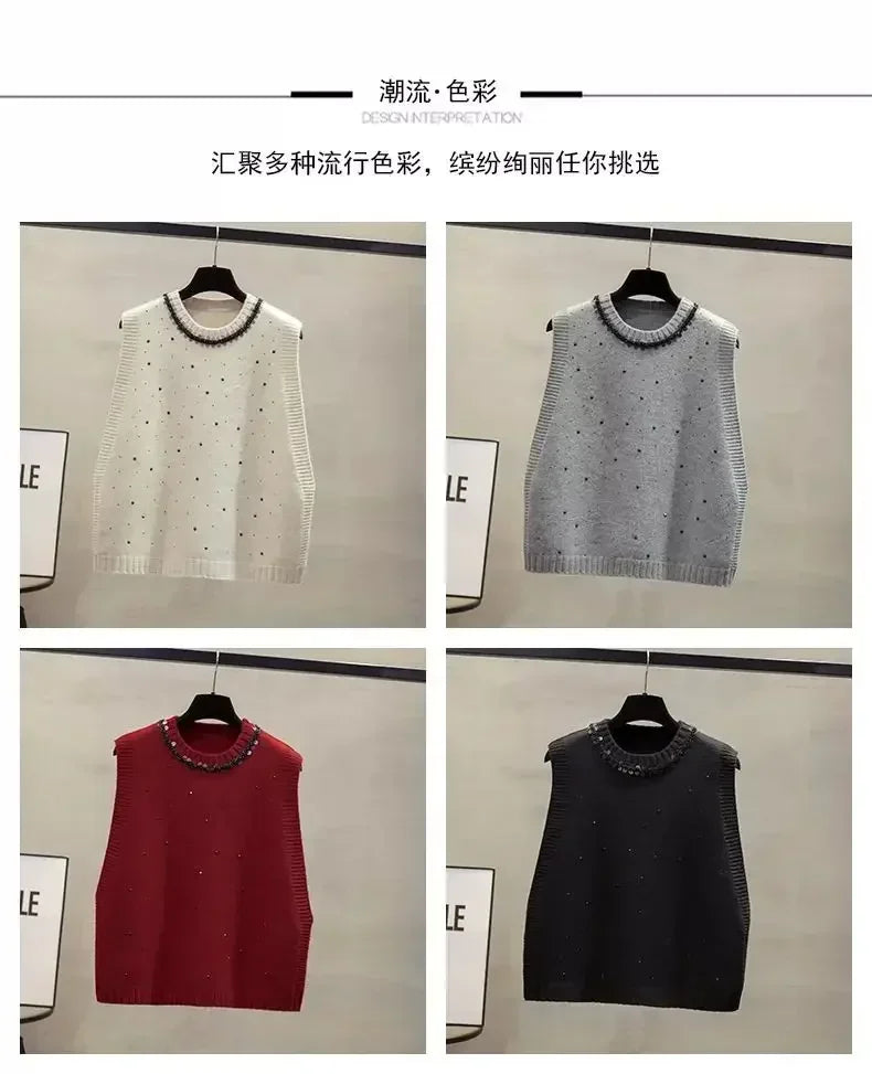 Korean Fashion Autumn New Sweaters Vest Women .