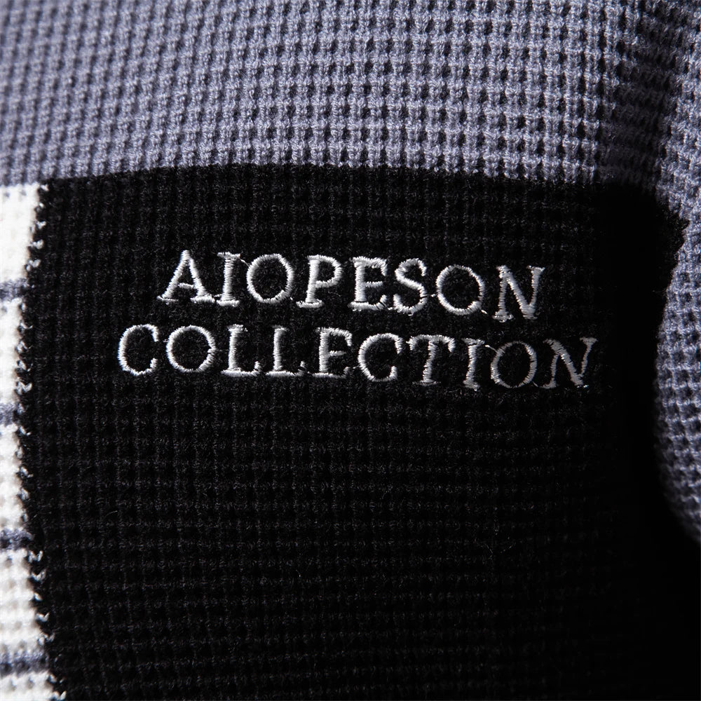 AIOPESON Fashion Stripe Youth Sweater for Men Casual.