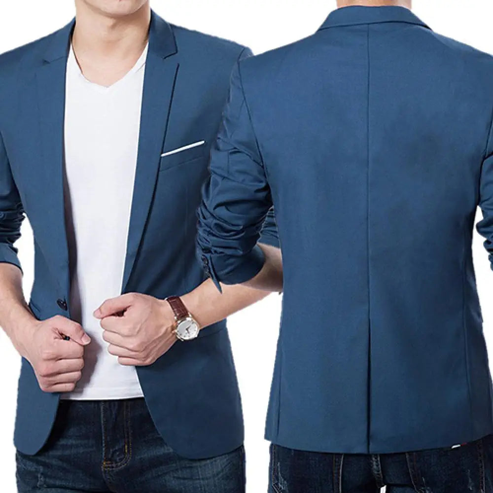 Men Blazers Slim Autumn Suit Business Formal Party .