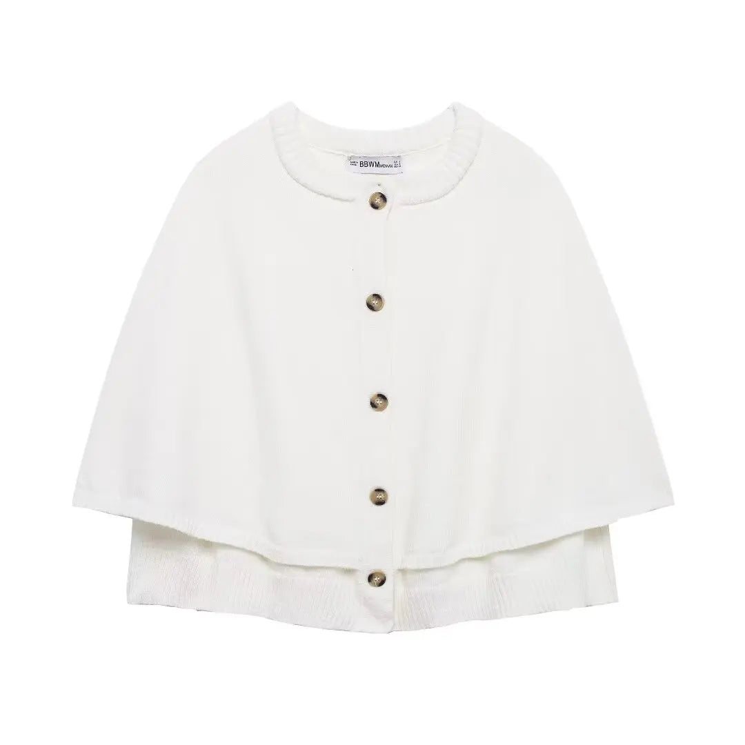 Women O Neck Breasted Solid Color Knitted Shawl Sweater Jacket Female .