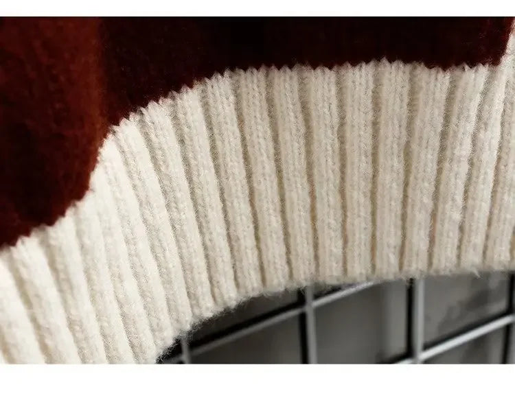 2023 Men's Autumn Winter Japanese Style Thickened Knitted Sweater Trendy Korean Version Casual Scene Other Material Pullovers