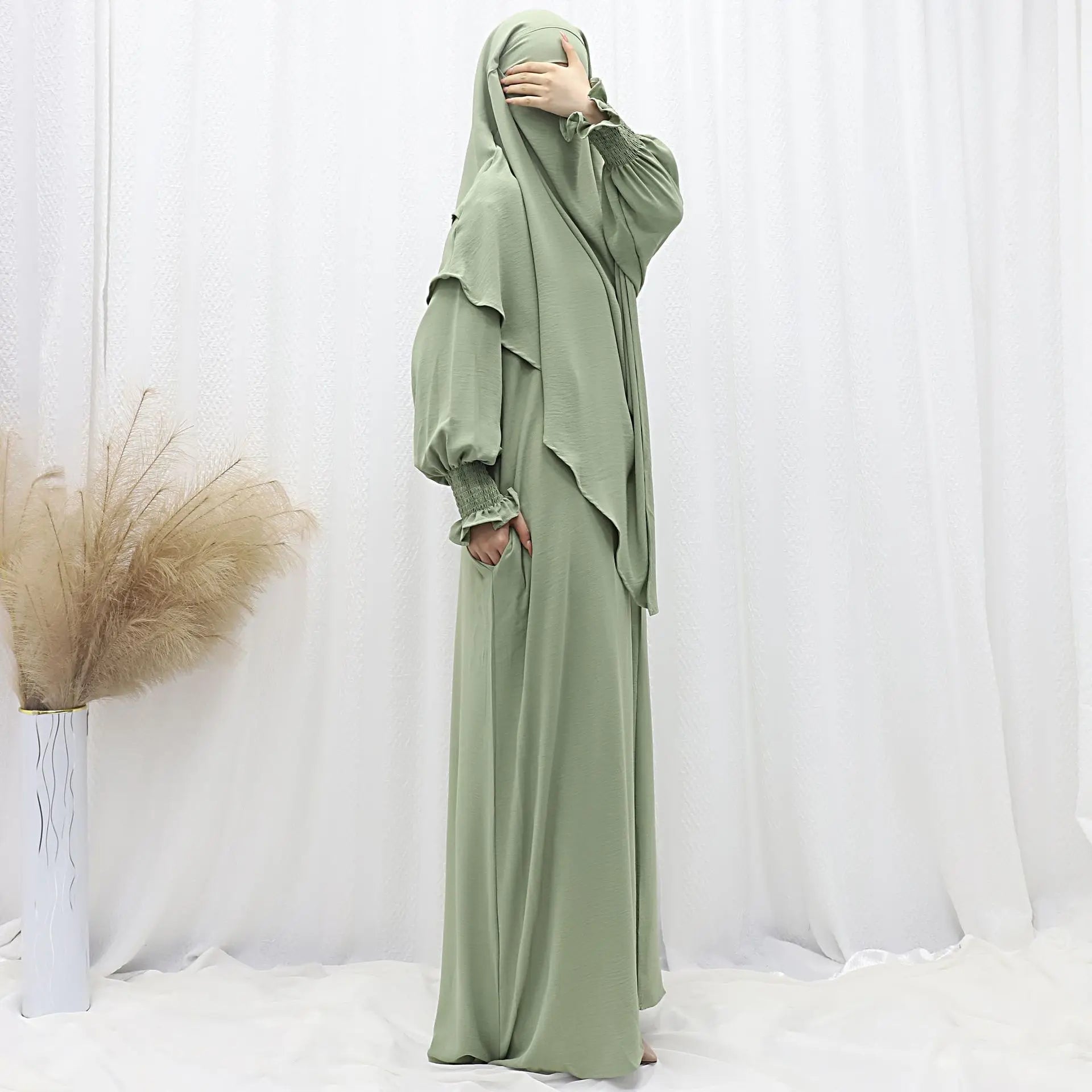 Ramadan Modest Muslim Women Dresses Headscarf Abaya .