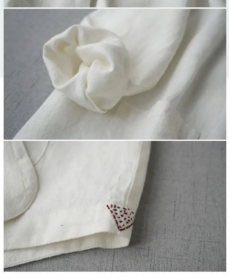 Nomikuma Causal Women Cotton Linen Blazer .