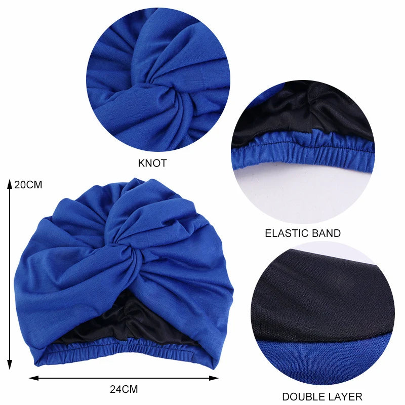 Muslim Jersey Hijab Turban Cap Forehead Cross Soild Color Turbante Hat Islamic Headwear India Bonnet for Women Inner Hijab Caps