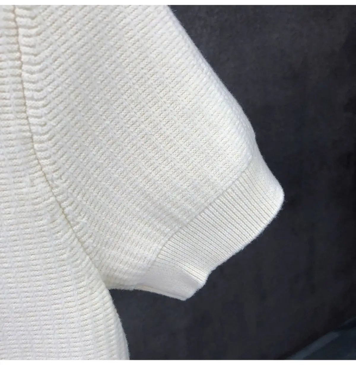 Men's Polo Shirt, Korean Style Slim Fit Collar Solid Color Casual Thin Sleeve Trendy Knit Top