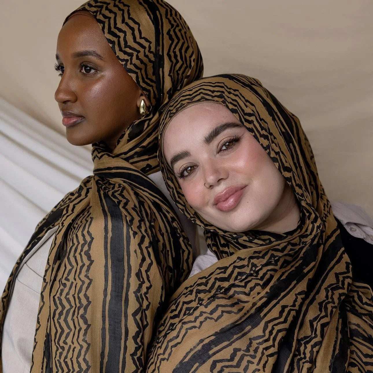 Women Scarves Bohemian Watercolor Muslim Hijab Floral Printed .