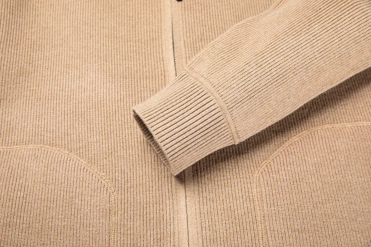 Solid Color Long-sleeved Stretch Cardigan for Men,