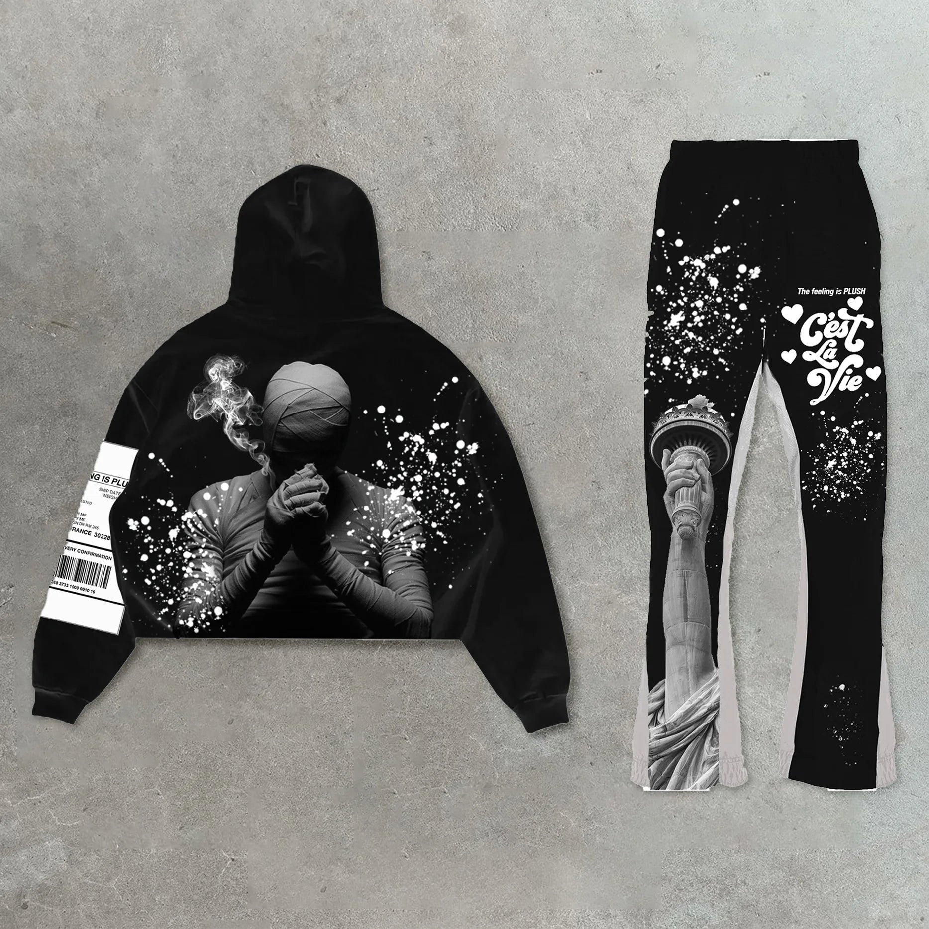 New Two Piece Sets Men Women Hip Hop Sweatpants Casual Pants 3D Printing Pullovers Loose Hoodie Sweatshirt Streetwear