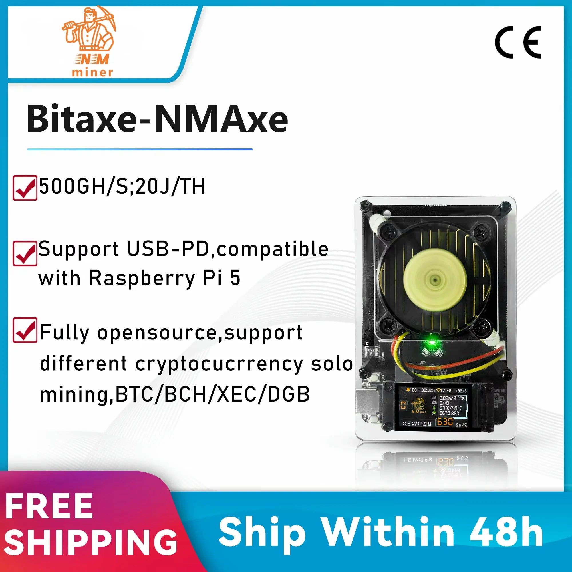 NMAxe Bitcoins NMMiner Official Ultra BM1366 ASIC Chip Solo.
