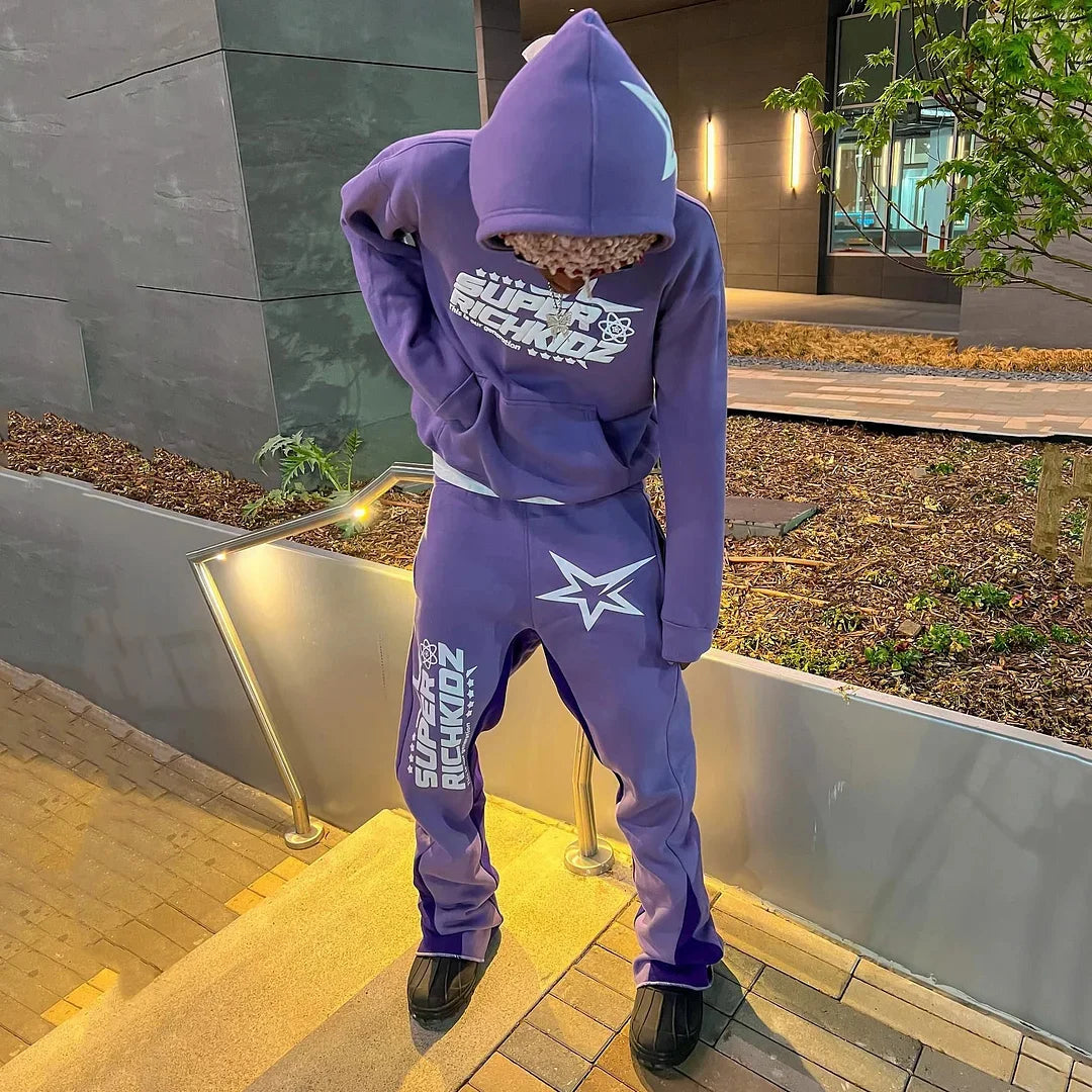 New Two Piece Sets Men Women Hip Hop Sweatpants Casual Pants 3D Printing Pullovers Loose Hoodie Sweatshirt Streetwear