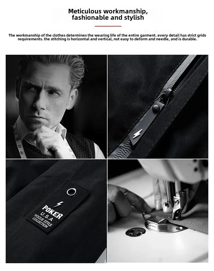 Style Men's Jacket Spring Autumn  Casual Hooded For Men's .