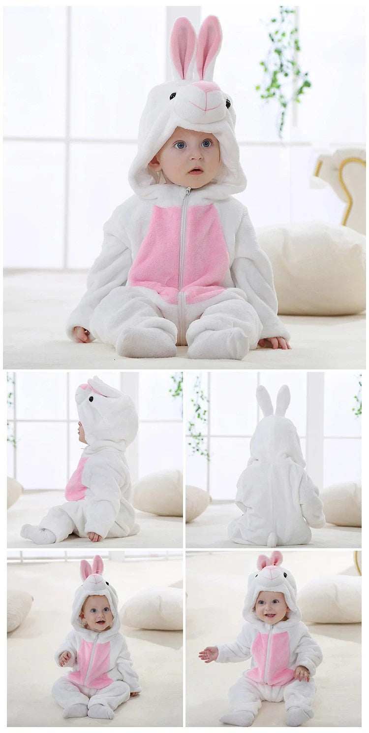 New Fleece Baby's Warm Rompers Animal Outwear Jumpsuits .