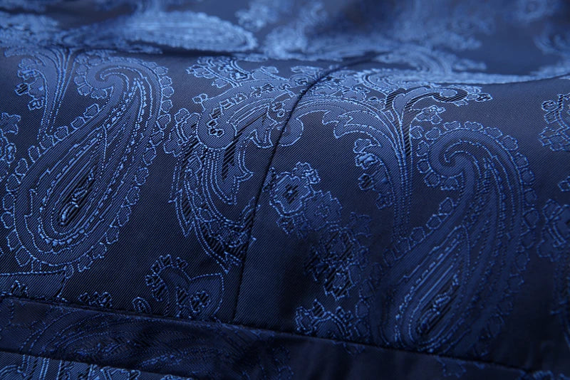 New High-end Suit Collar Jacquard White Vest for Men,