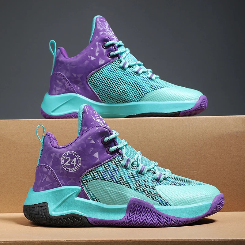Kids Basketball Shoes for Boys Blue .