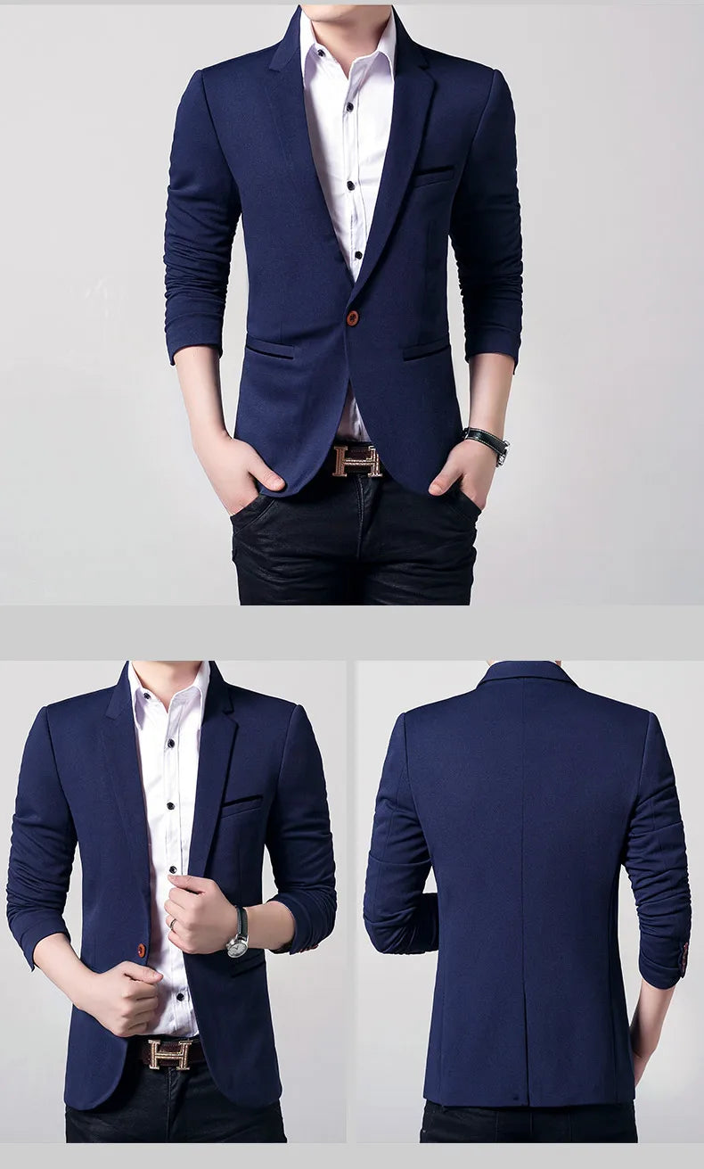 Brand Men's Casual Blazer  Autumn New Fashion .
