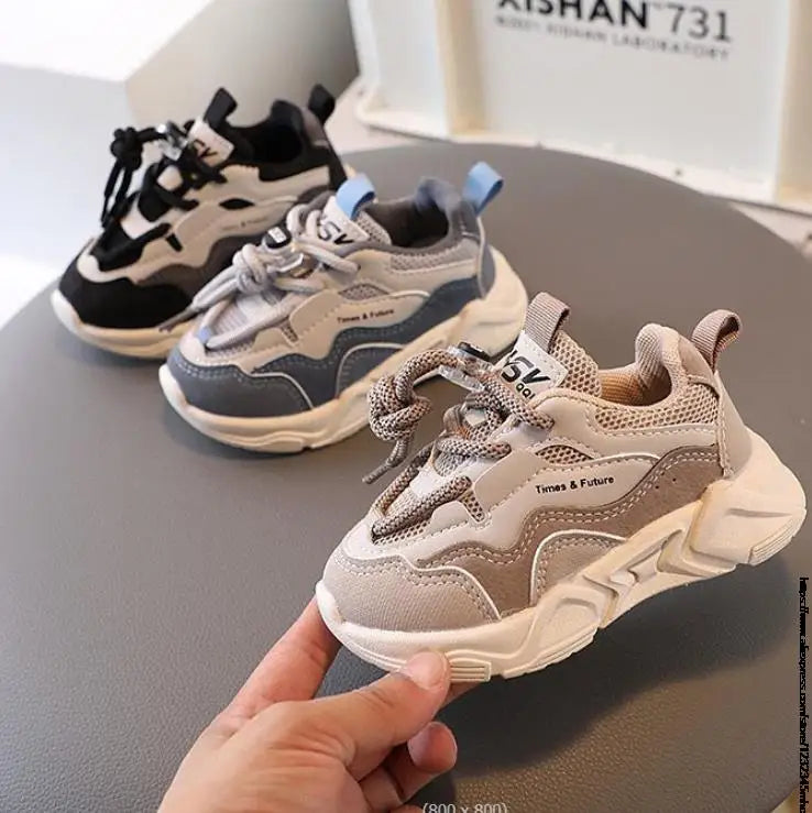 Kids Sport Shoes Fashion Cross-tied Mesh Breathable Boys .