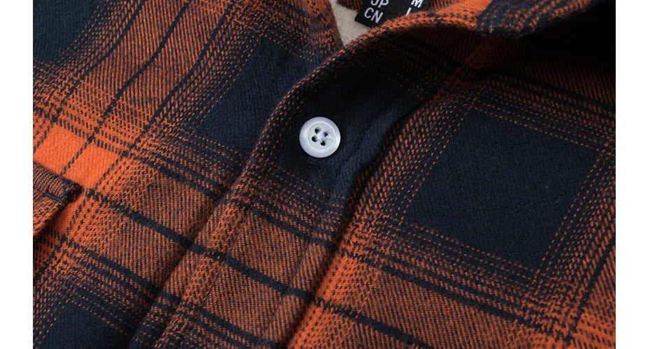 MAGCOMSEN Men's Fleece Plaid Flannel Shirt Jacket.