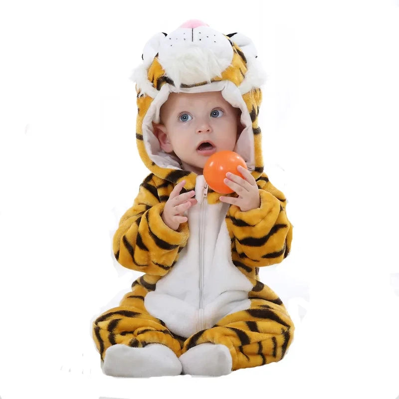 New Fleece Baby's Warm Rompers Animal Outwear Jumpsuits .