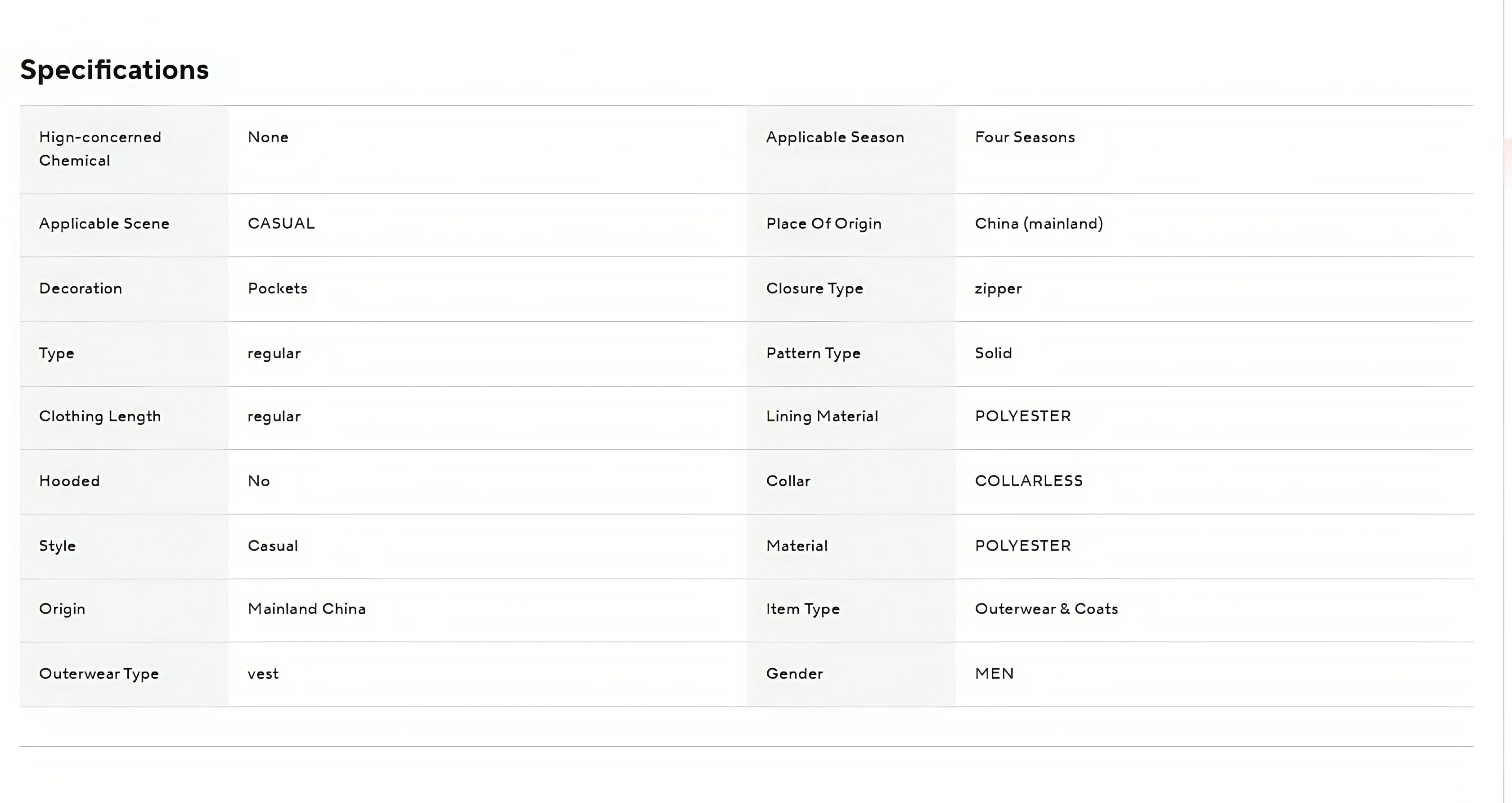 Work Clothes Vest Multi-pocket Solid Color Casual Sleeveless.