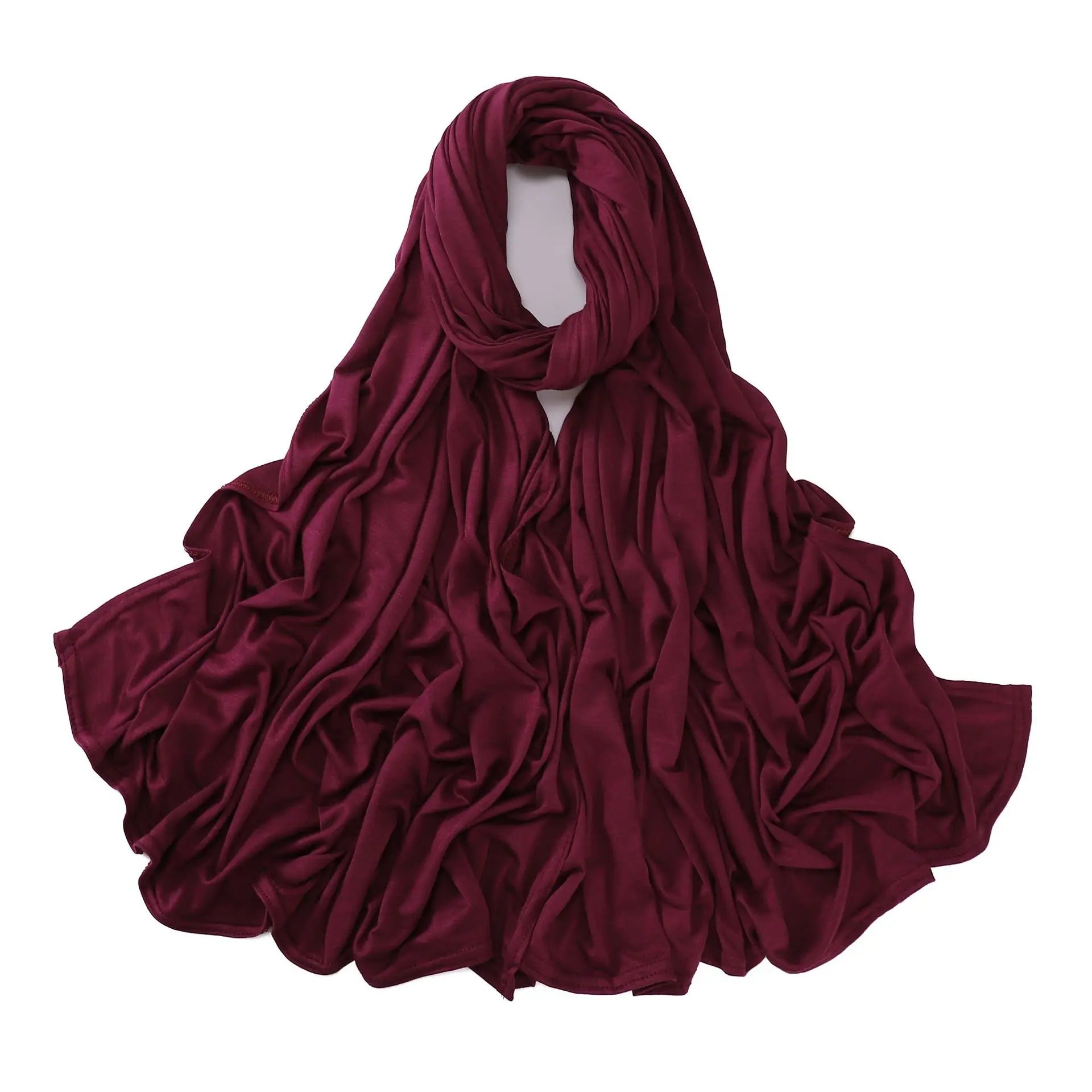 Modal Cotton Jersey Hijabs For Woman Long Muslim Scarf .