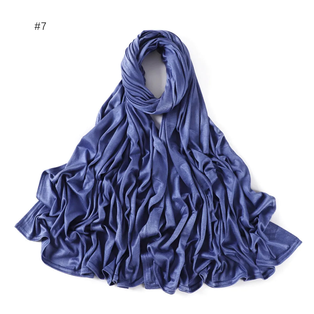 Modal Cotton Jersey Hijabs For Woman Long Muslim Scarf .