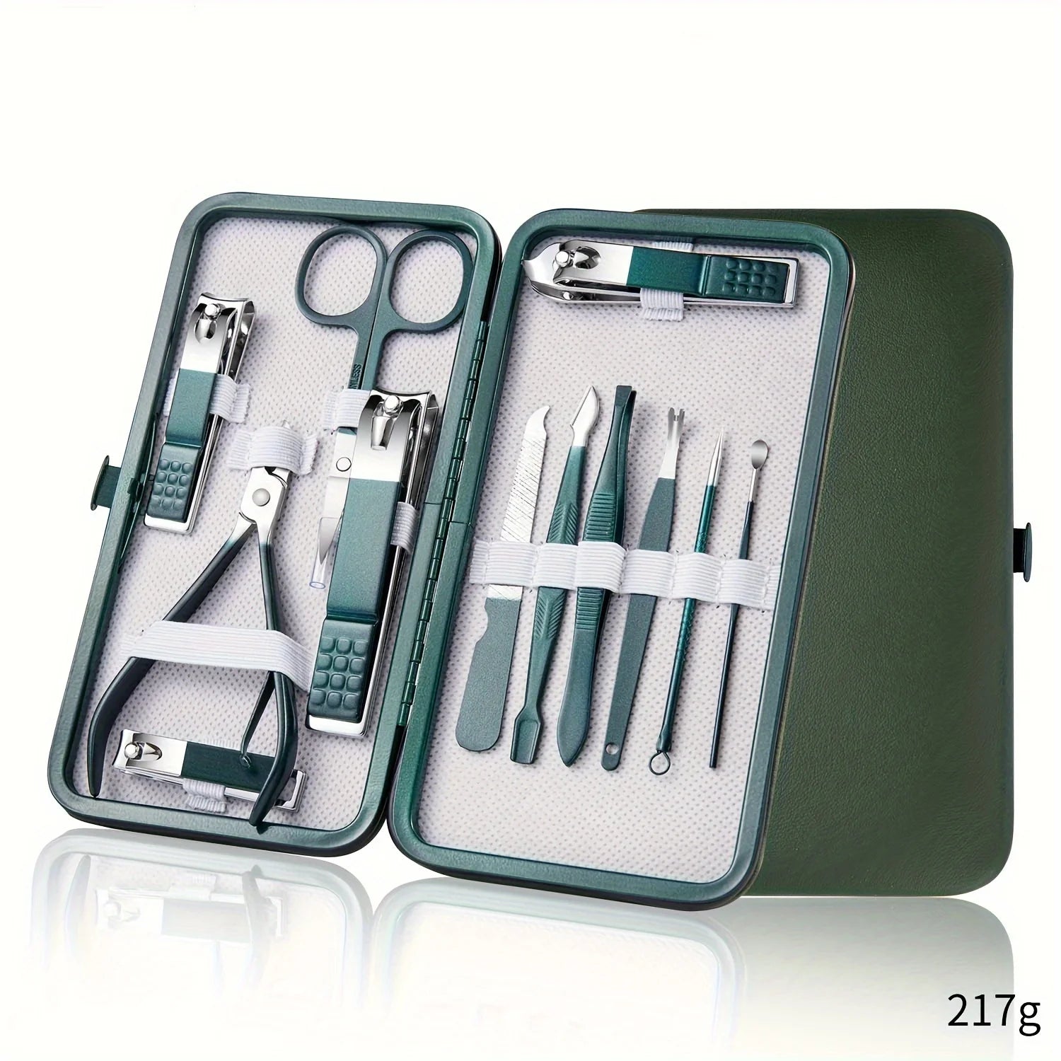 Professional 7/10/12/18 Piece Nail Care Kit Stainless Steel Manicure .