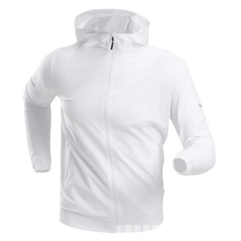 Autumn/Winter Men's Outdoor Running Fitness Morning Jogging Sports Quick-Dry Windproof Cycling Training Jacket and Tracksuit