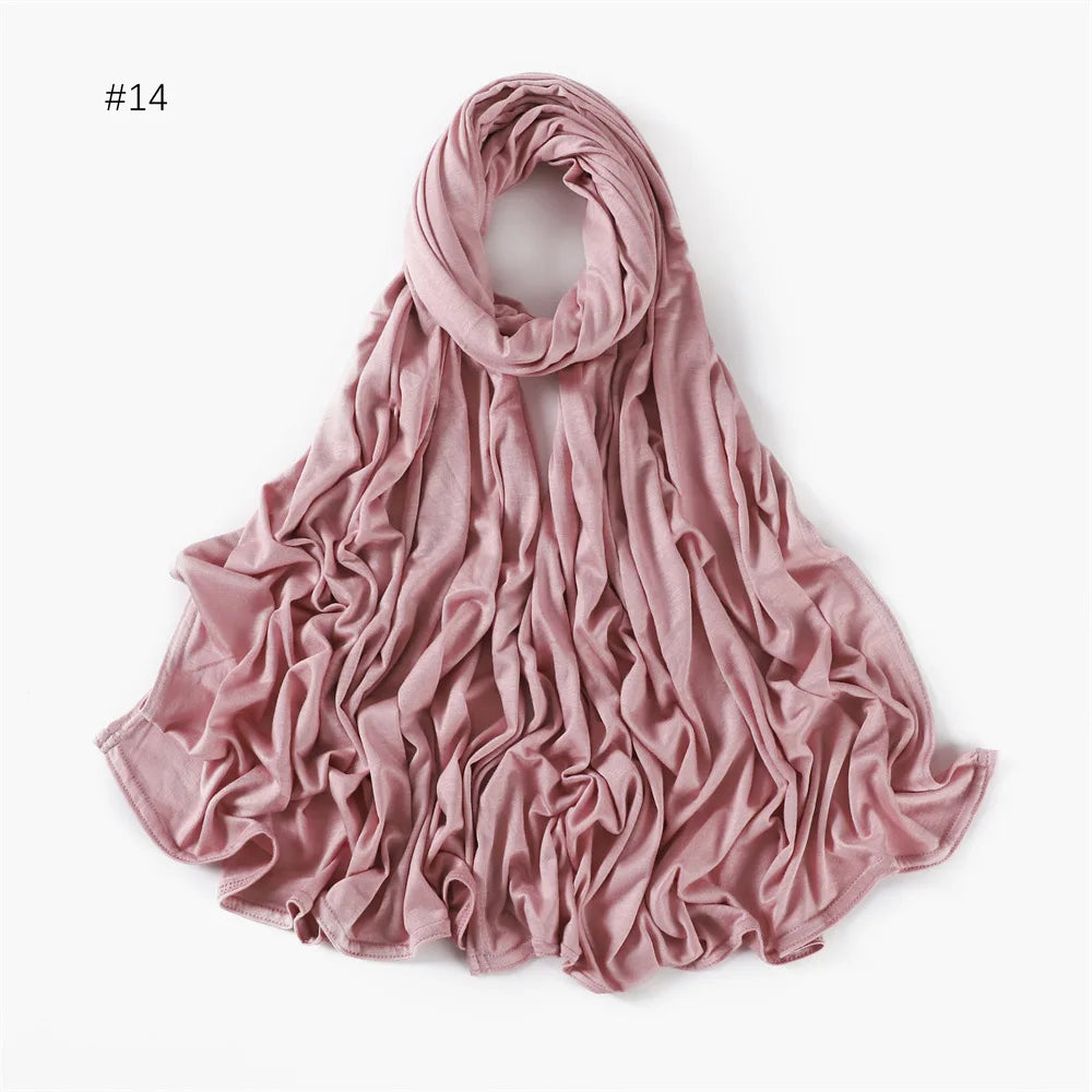 Modal Cotton Jersey Hijabs For Woman Long Muslim Scarf .