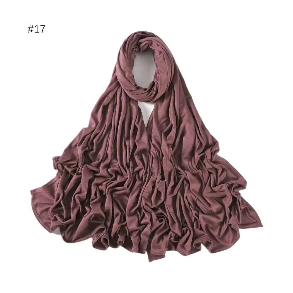 Modal Cotton Jersey Hijabs For Woman Long Muslim Scarf .