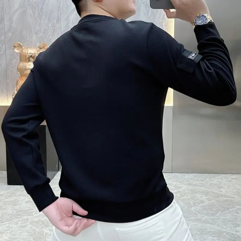Light Luxury Trendy Brand Bee Embroidered Sweater Men's .