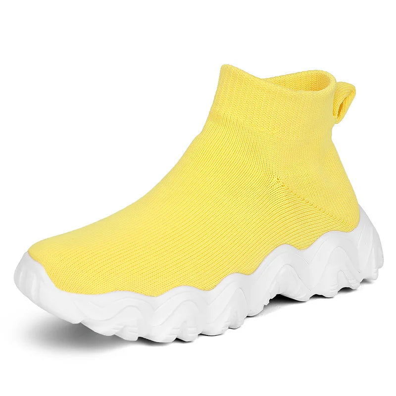 Kids Shoes Boys Sneakers Fashion Knit High Top Shoes .