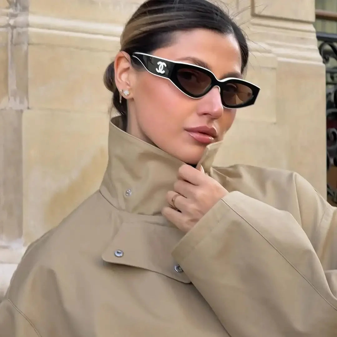 Single Breasted Khaki Belt Trench Coat Women.