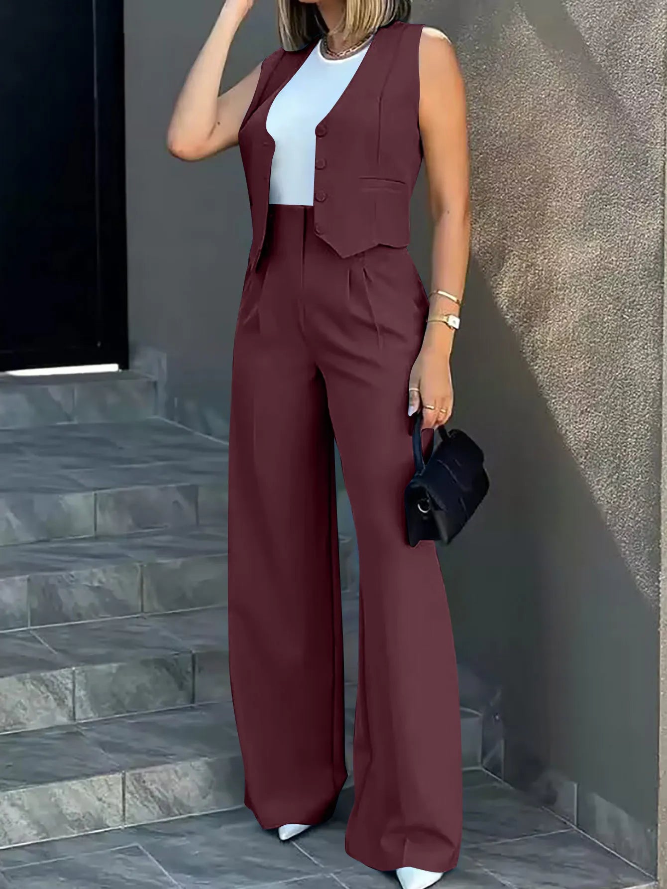 Women OL Blazer Pant Sets 2 Pieces Casual Slim .