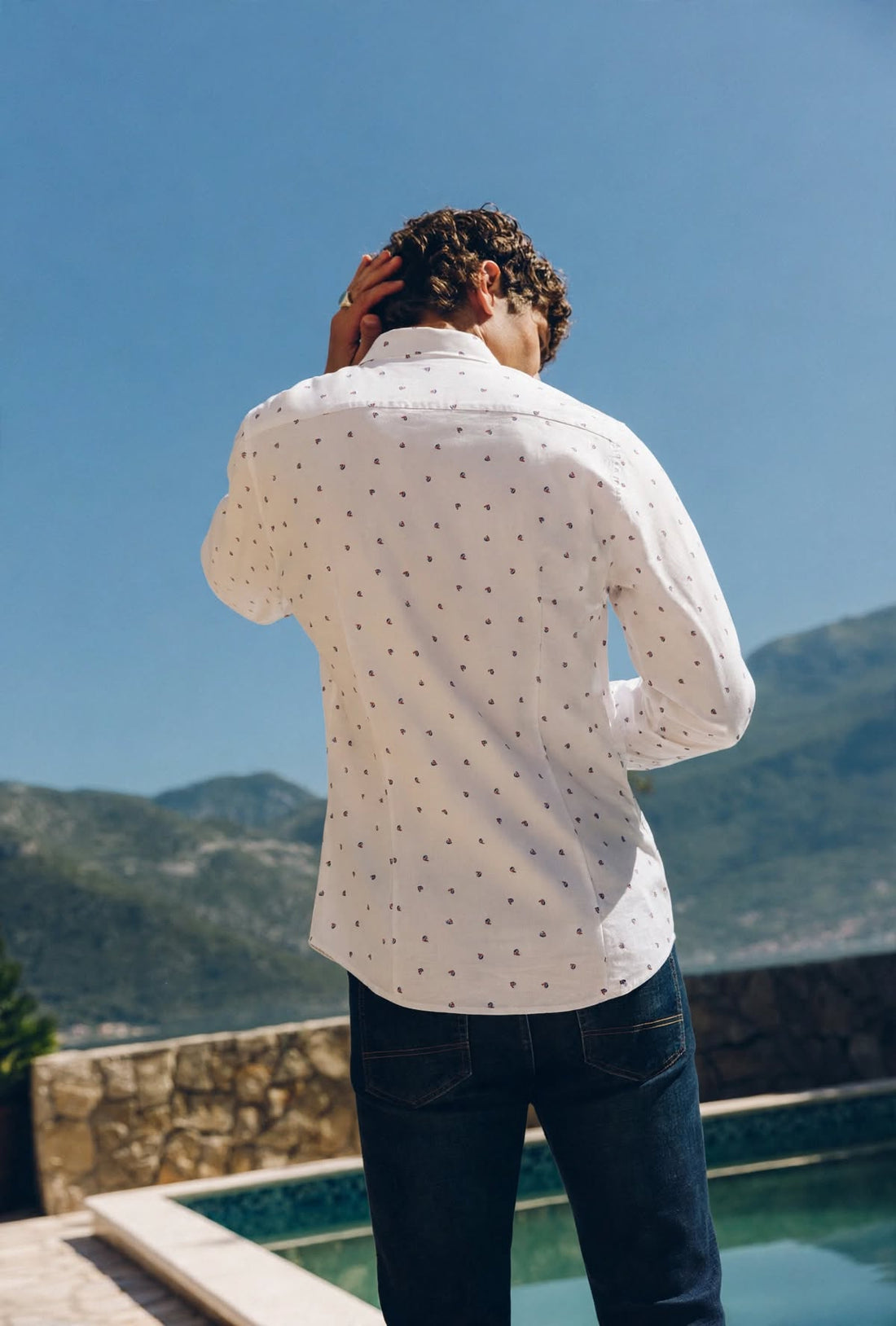 Men's Slim-Fit Printed Button-Down Shirt | MH Signature Casual Cotton Shirt | (Sizes S-XL) | MH