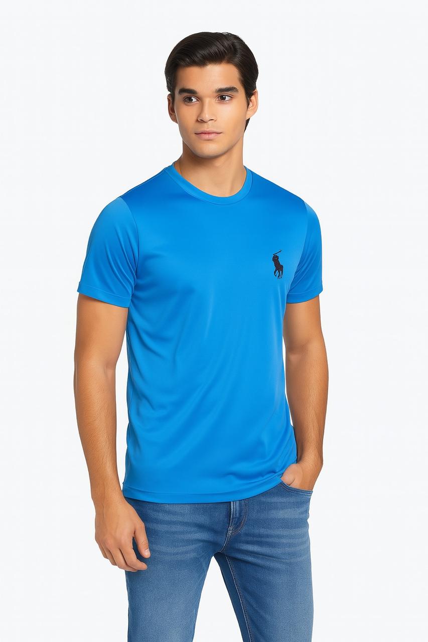 Men's Embroidered Round Neck T-shirt I MH