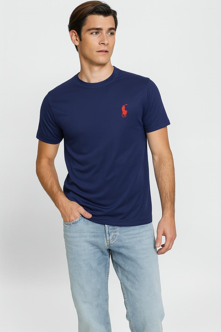 Men's Embroidered Round Neck T-shirt I MH