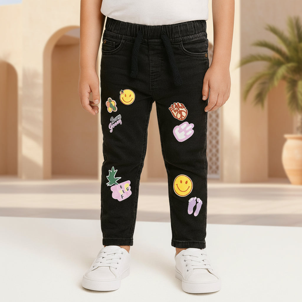 Kid's StickerFlex Denim Pants| 3 colors | Sizes(1-12Years) I MH