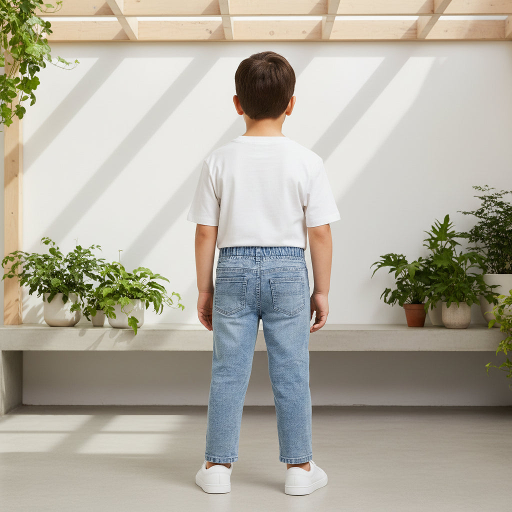 Kids StreetStyle Dual-Tone Denim Pants I Sizes 1-12Years | MH