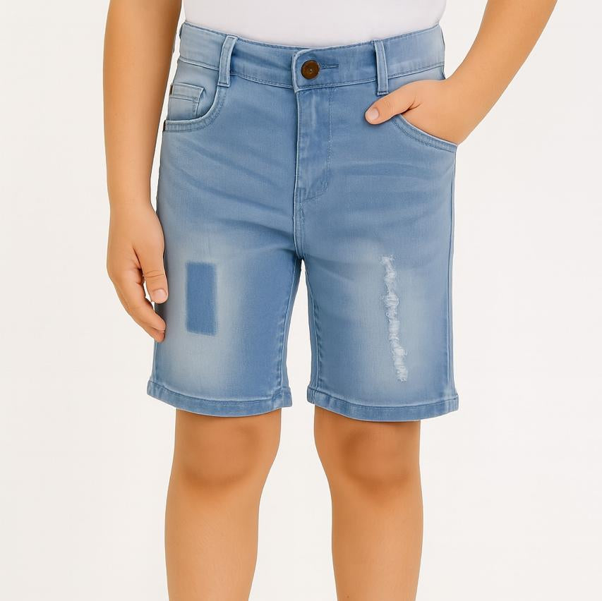 Boy's Rolled-Cuff Denim Shorts I MH
