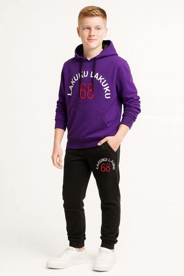 LAKUKU 68 Youth Tracksuit - Royal Purple & Black./MH