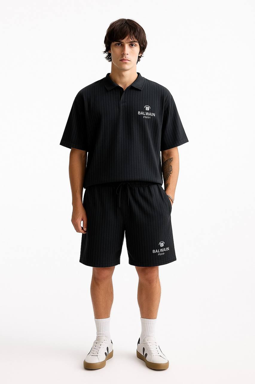 Men Vibrant Casual Polo & Shorts Set. / MH