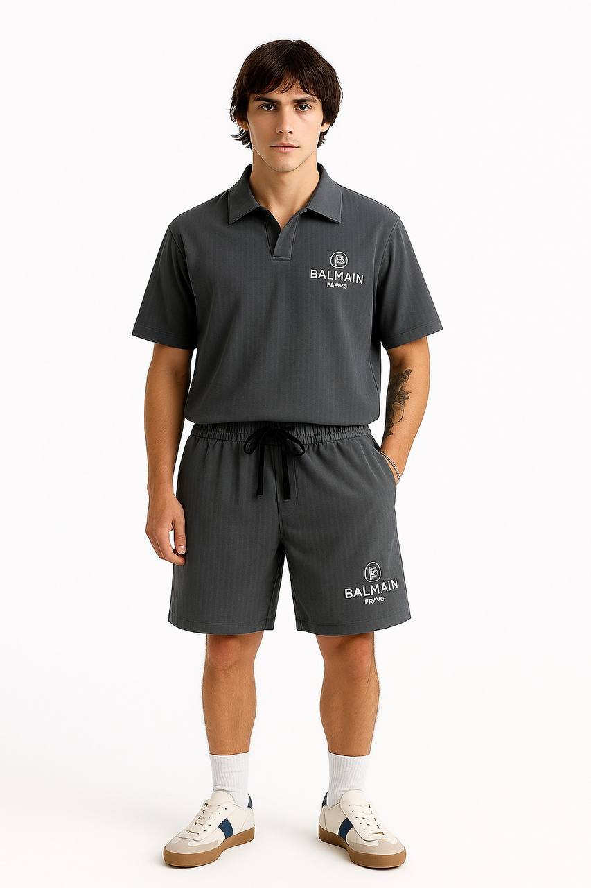 Men Vibrant Casual Polo & Shorts Set. / MH