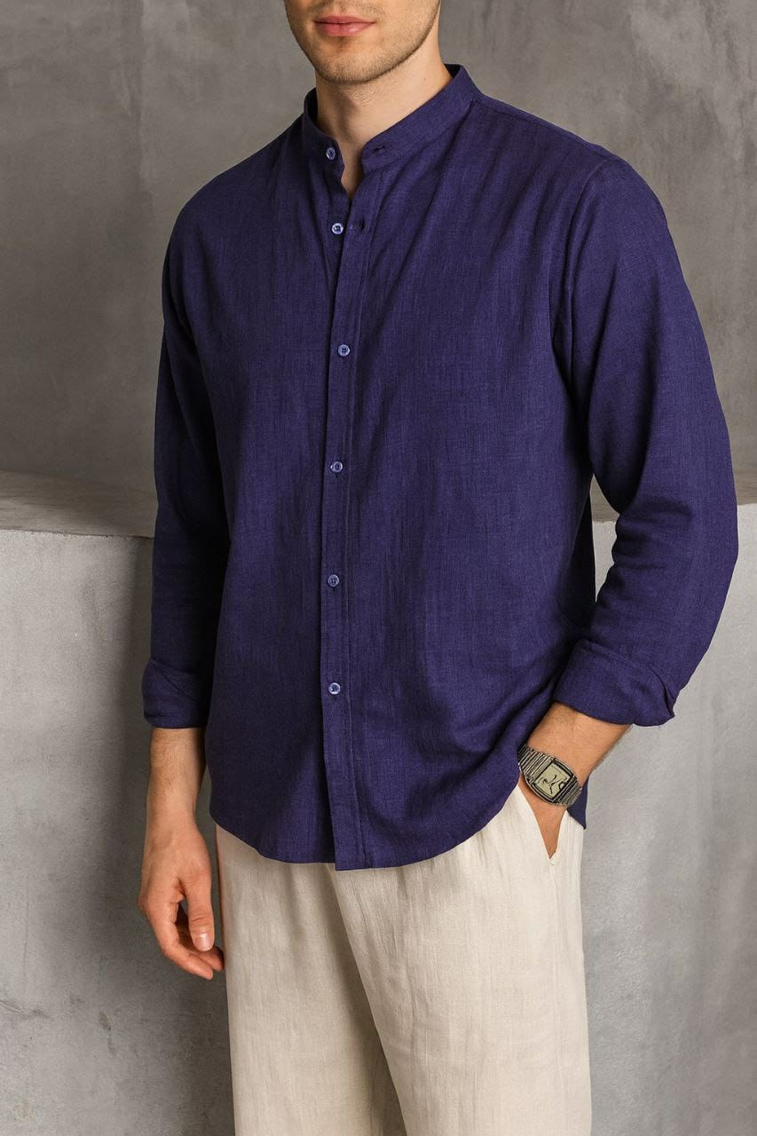 Men's Rich Linen Old_Money Formal Shirts | MH
