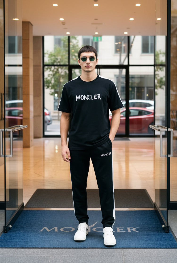 Signature Moncler Co-ord Set – Short Sleeve & Joggers | MH Sizes (M-XXL)