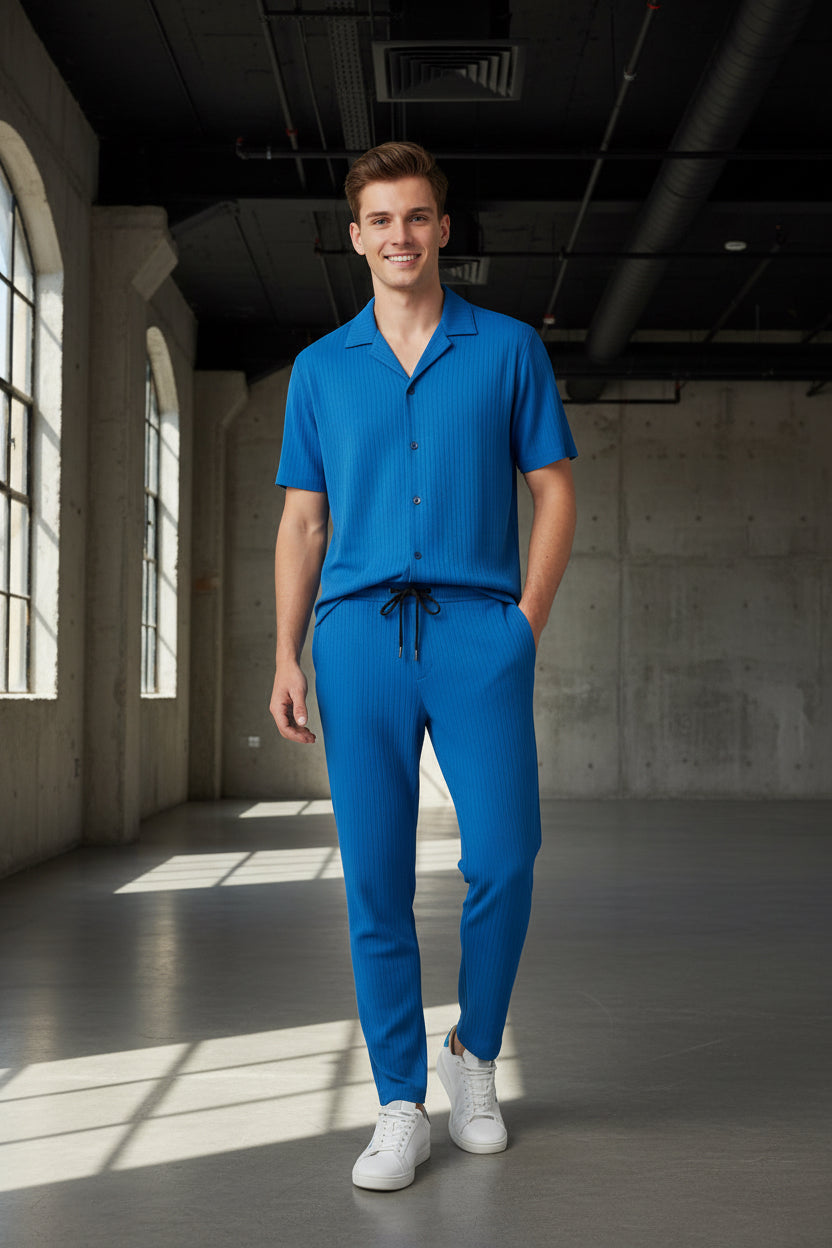 Men's Turkey Co-ord Oversized Polo + Pants Men Short Sleeve Tracksuit | Sizes M-XXL | Stitch by MH