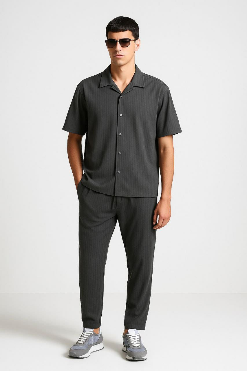 Men's Turkish Collar Oversized Co-ord Set | Stitch by MH