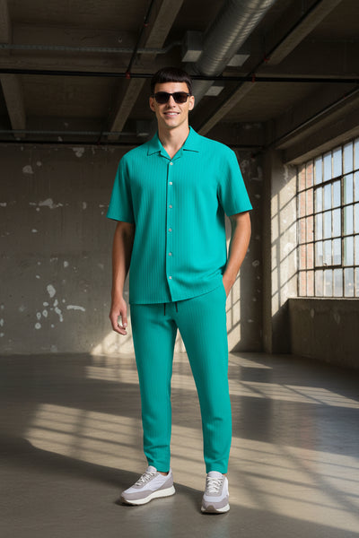 Men's Turkey Co-ord Oversized Polo + Pants Men Short Sleeve Tracksuit | Sizes M-XXL | Stitch by MH