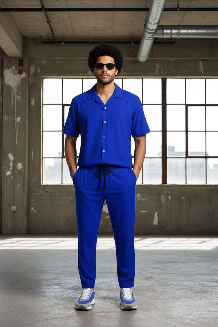 Men's Turkey Co-ord Oversized Polo + Pants Men Short Sleeve Tracksuit | Sizes M-XXL | Stitch by MH