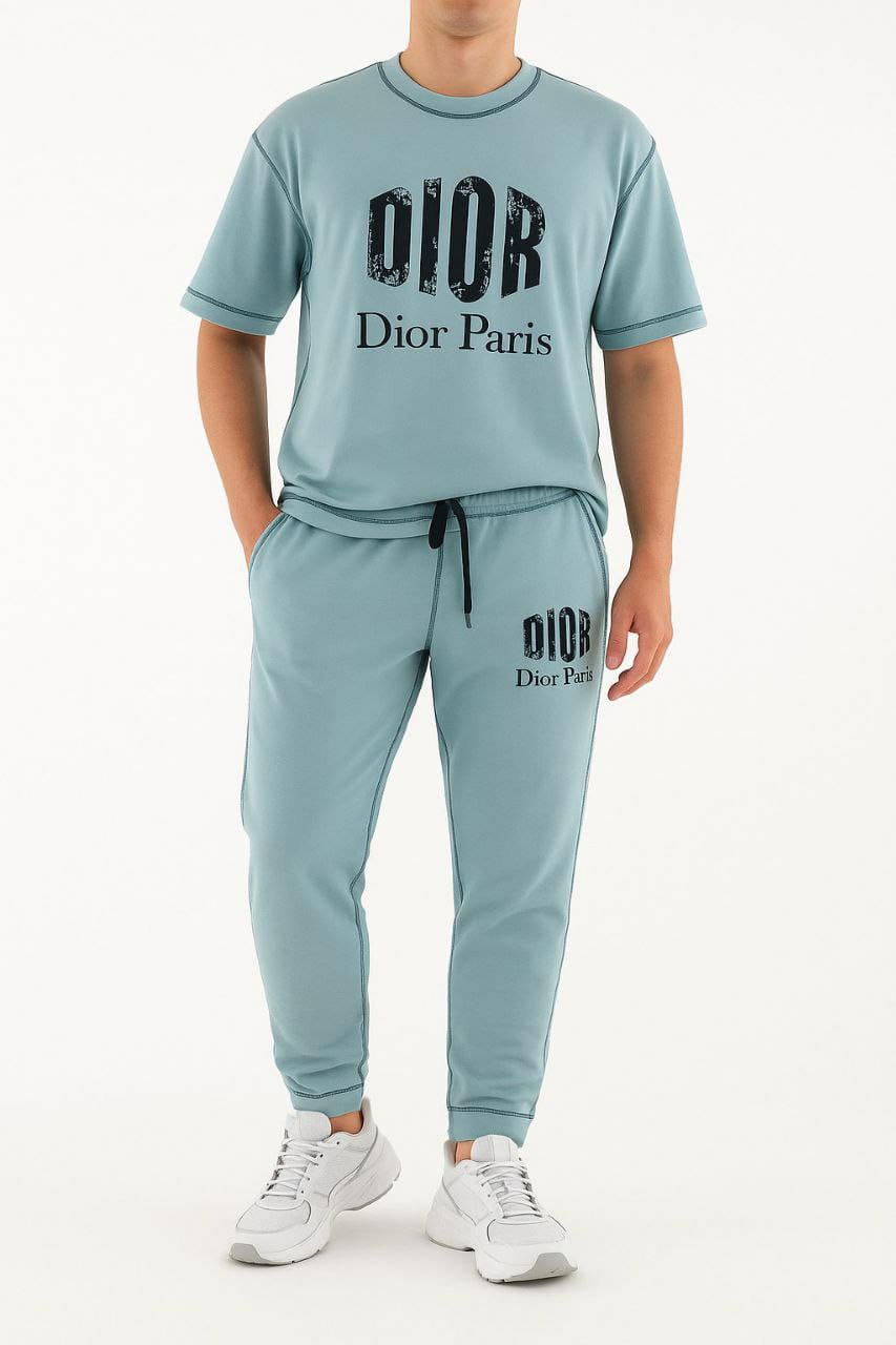 Men’s Casual Two-Piece Tracksuit with Logo Detail
