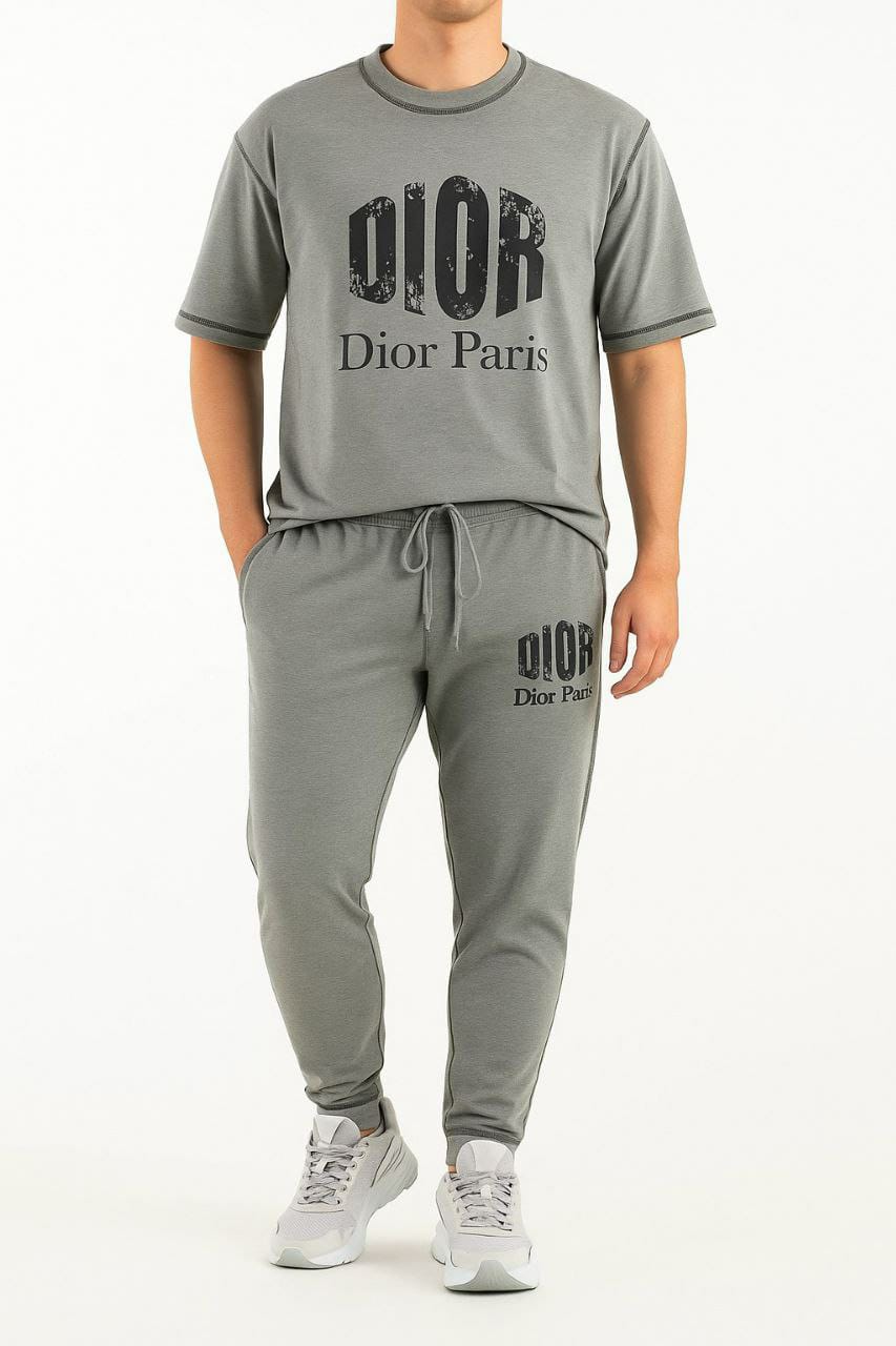 Men’s Casual Two-Piece Tracksuit with Logo Detail
